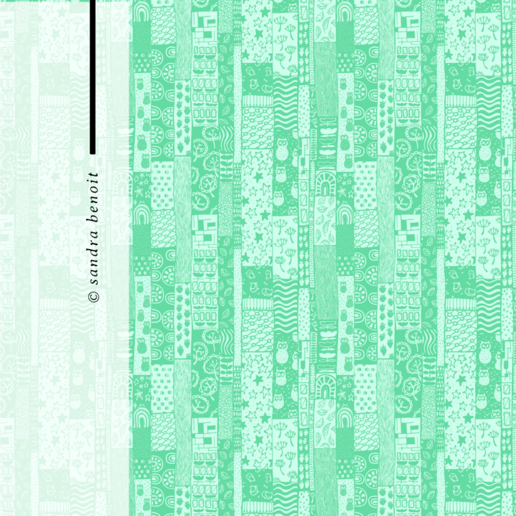 patchwork vert pale repeat